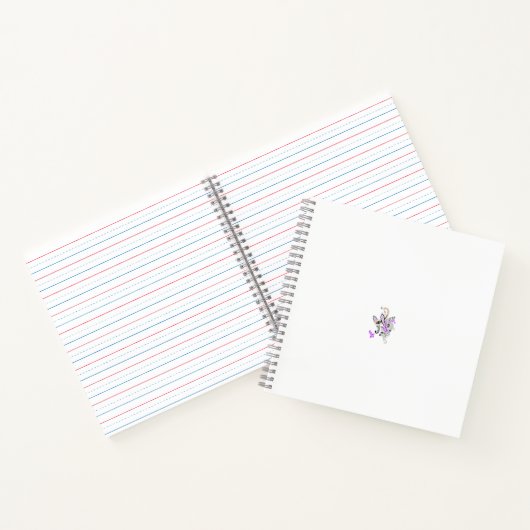 Vlinderfee Tattoo Vector – bloemkunst Notitieboek (Binnen)