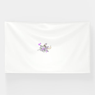 Vlinderfee Tattoo Vector – bloemkunst Spandoek