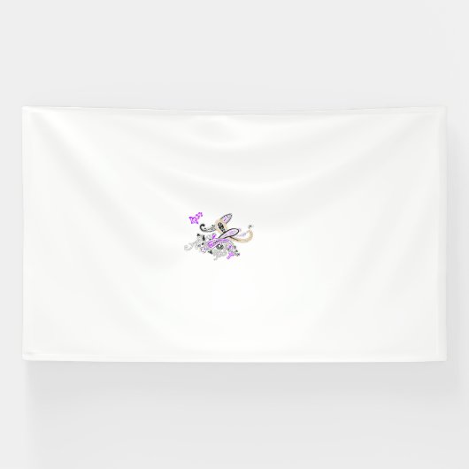 Vlinderfee Tattoo Vector – bloemkunst Spandoek (Horizontaal)