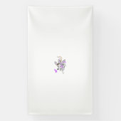 Vlinderfee Tattoo Vector – bloemkunst Spandoek (Verticaal)