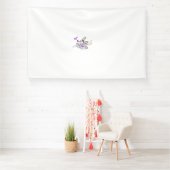Vlinderfee Tattoo Vector – bloemkunst Spandoek (Insitu)