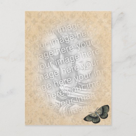vlinderfotosjabloon briefkaart (Voorkant)