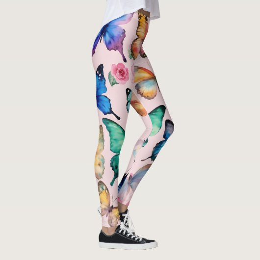 Vlindergedrukte Leggings (Rechts)