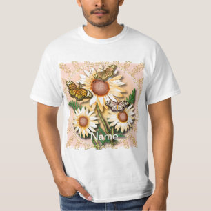 Vlindergel margriet t-shirt