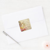  vlindergroei in Grace Bible Verse Vierkante Sticker (Envelop)