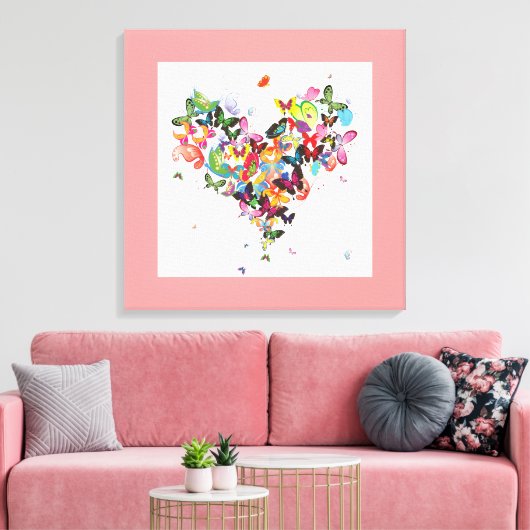 Vlinderhart - Canvas Print - SRF (Insitu (Woonkamer))