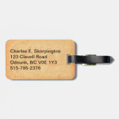 vlinderillustratie bagagelabel (Achterkant horizontaal)