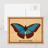  vlinderillustratie feestdagenkaart (Voorkant / Achterkant)