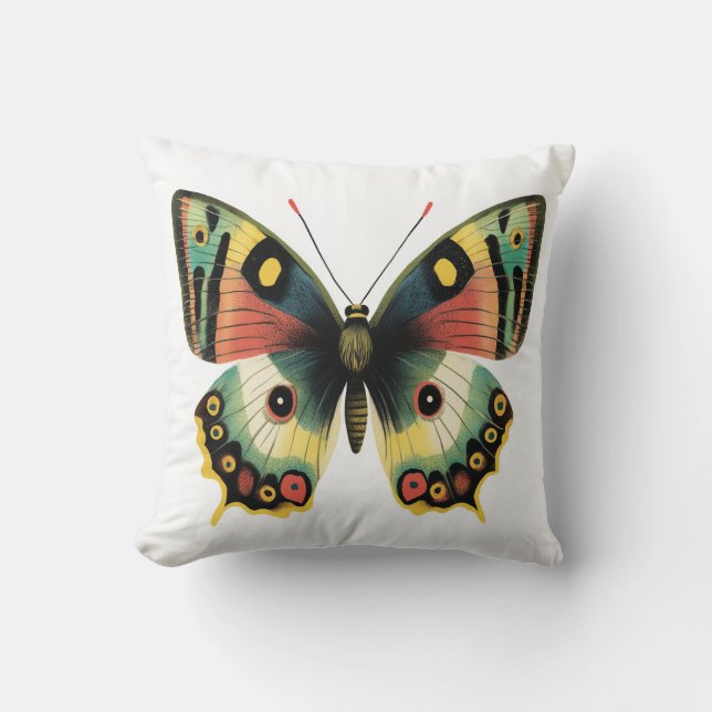Vlinderillustratie Lentekussen Kussen (Voorkant)