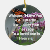 vlinderkerstversiering keramisch ornament (Voorkant)