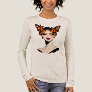 Vlinderkoningin Vrouwelijke Kunstontwerp Tri-Blend Shirt