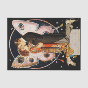 “Vlinderkoppel” door FX Leyendecker Tissuepapier