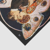 “Vlinderkoppel” door FX Leyendecker Tissuepapier (Detail)