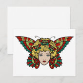  vlinderkunst Tattoo Briefkaart (Voorkant / Achterkant)