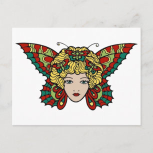  vlinderkunst Tattoo Briefkaart