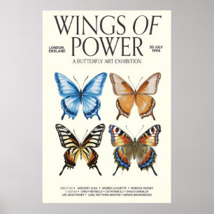Vlinderkunstevent Poster 'Wings of Power'