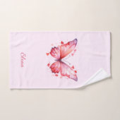 vlinderliefde | Vrouwelijk | Aangepaste naam Handdoek (Handdoek)
