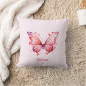 vlinderliefde | Vrouwelijk | Aangepaste naam Kussen (Deken)