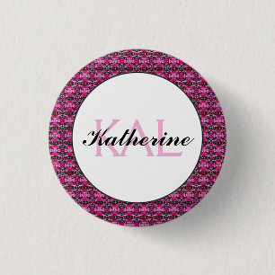 Vlindermin Abstracte liefde Gepersonaliseerd Ronde Button 3,2 Cm