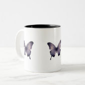 vlindermok tweekleurige koffiemok (Voorkant links)