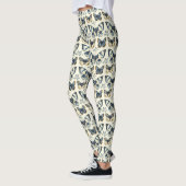 Vlindermotief Leggings met Antiek Botanisch Patroo (Links)