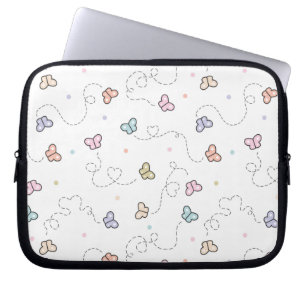 Vlindernaadloos patroonpatroon laptop sleeve
