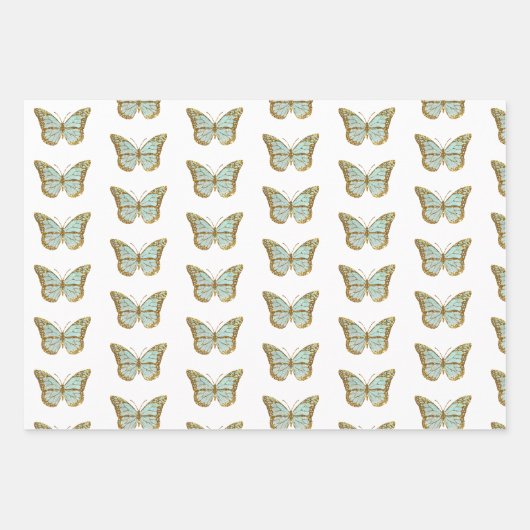 vlinderontwerp inpakpapier vel (Voorkant 2)