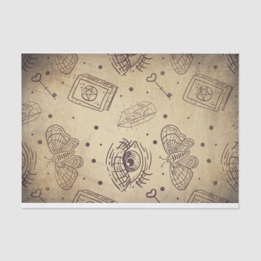 vlinderoogsleutelhartslag van de rode vlinder tissuepapier (Voorkant)