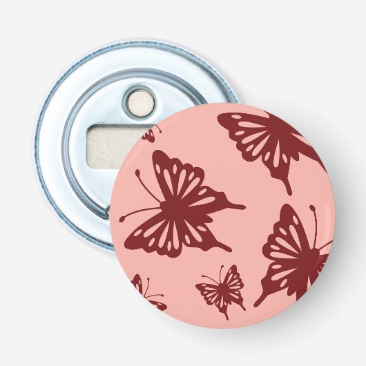 vlinderpatroon 2 button flesopener (Voorkant)