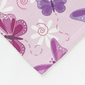 vlinderpatroon 2 fleece deken (Hoek)