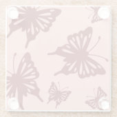 vlinderpatroon 2 glazen onderzetter (Achterkant)