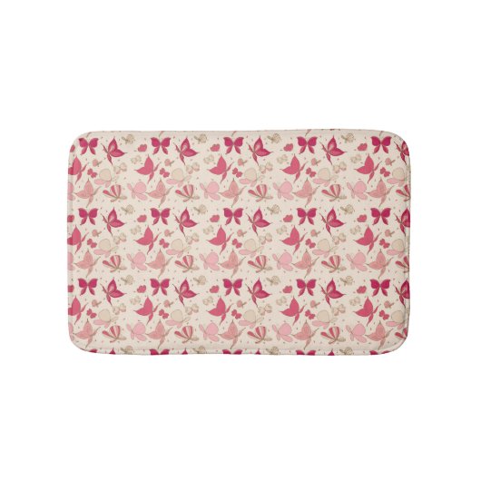 vlinderpatroon 3 badmat (Voorkant)