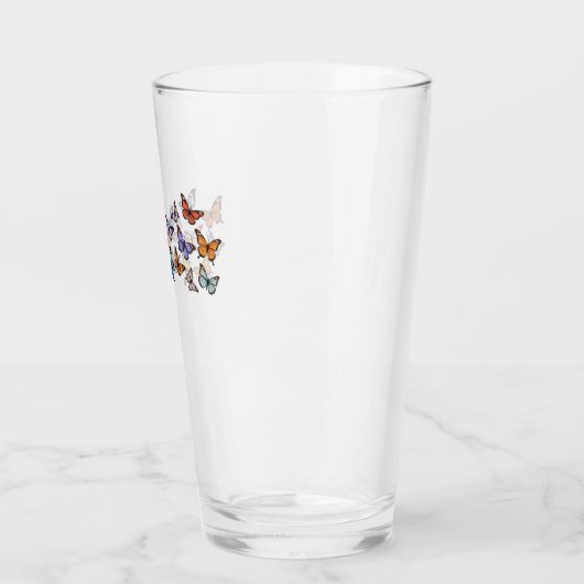 Vlinderpatroon cup glas (Links)
