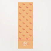 Vlinderpatroon Girly Elegant Modern Monogram Yogamat (Voorkant)