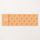 Vlinderpatroon Girly Elegant Modern Monogram Yogamat (Voorkant (horizontaal))