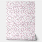 Vlinderpatroon Girly Schattige Wit & Blush Roze Behang (Afrollen)