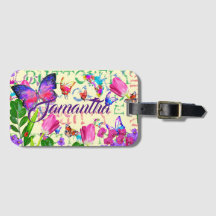 Vlinderpatroon Personal Travel Mauve Lila