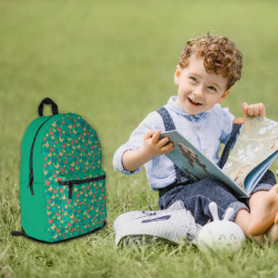 Vlinderpatroon turquoise paars groen bedrukte rugzak