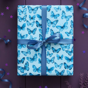 Vlinderpatroon Waterverf Elegant Mooi Cadeau Inpakpapier Vel