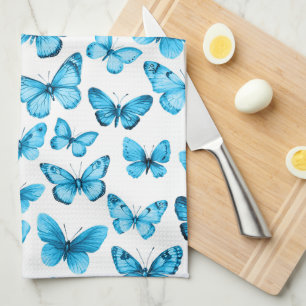Vlinderpatroon Waterverf Elegant Mooi Cadeau Theedoek