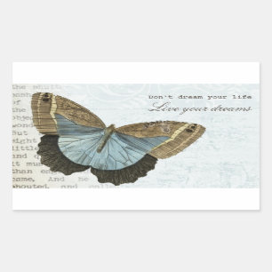  vlinderpositieve inspirerend offerte rechthoekige sticker