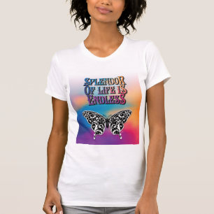 Vlinderpracht van het leven is Eindeloos ontwerp T-shirt
