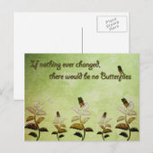 Vlinderprijsopgave wijzigen briefkaart (Voorkant / Achterkant)