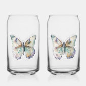vlinderprint set blikvorm glas (Achterkant)