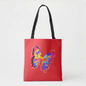 vlinderrode Canvas tas (Voorkant)