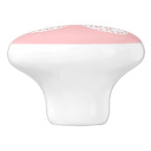 vlinderroze en wit omhulsel keramische knop (Zijkant)