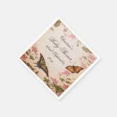 Vlinders &  Amandelbloesem Serviettes Servetten (Hoek)