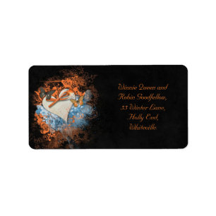 Vlinders bij Samhain Handfasting Adresetiketten Etiket