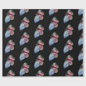 Vlinders Blauw Roze Digitale Kunst Cadeaupapier (Vlak)