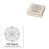 Vlinders & Bloem, Naam & Adres, DIY Rubberstempel (Gestempeld)